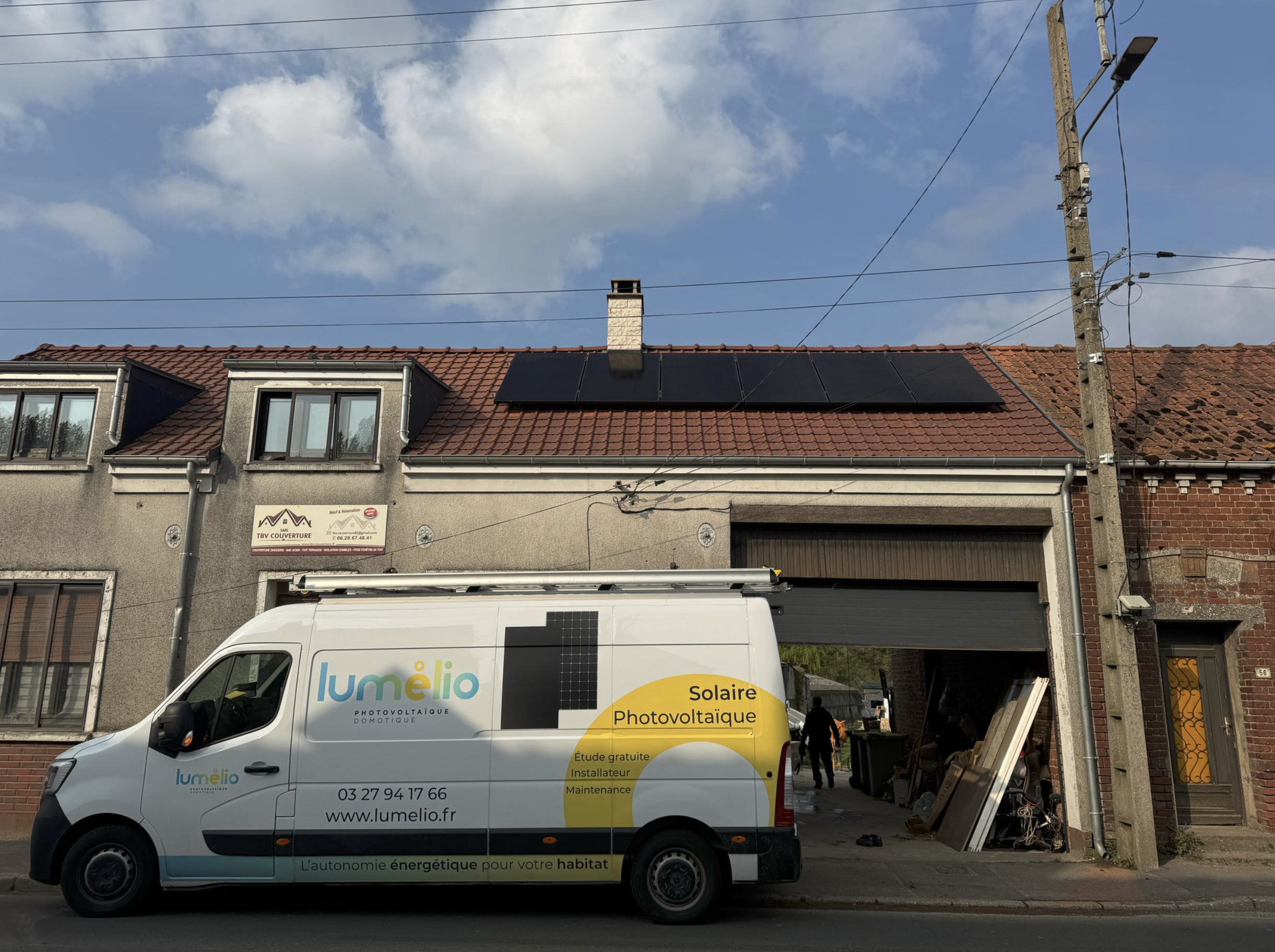 Installation photovoltaique Lumelio a Therouanne